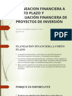 Planeacion Financiera A Corto Plazo y Evaluación Financiera