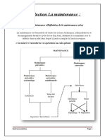 Introduction La Maintenance:: 1. Définition de La Maintenance: (Définition de La Maintenance Selon