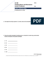 Practice Problems: Unit 6E Standing Waves and Resonance