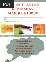 Kemunculan Dan Kepunahan Makhluk Hidup