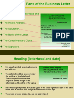 The Essential Parts of The Business Letter