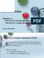 Service Marketing: - Session - 3 o The Service Triangle Management Model o The Service Triangle Marketing Model