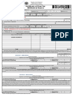 Certificate of Final Tax Withheld at Source: Faye and Sam General Merchandise