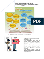 ATIVIDADES PARA APNP AVALIATIVA II 8º Ano 3º Trim