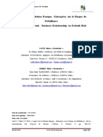 Impact de La Relation Banque - Entreprise Sur Le Risque de Défaillance