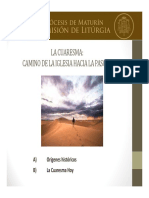 La Cuaresma - Historia y Pastoral