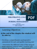 Perioperative Concepts and Nursing Management: NCM 112-Lecturer