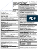 Defend Temporary Cement Remover MSDS 1-1-2011