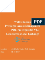 Wallix Bastion Privileged Access Management POC Pre-Requisites V1.0 Lulu International Exchange