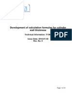 Development of Calculation Formulas For Cylinder Wall Thickness