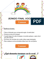 Sonido Final Vocalico