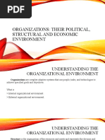 Organizations Their Political, Structural, and Economic Environment