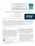 Pipe Pile Setup: Database and Prediction Model Using Arti Ficial Neural Network