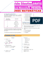 Operadores Matemáticos para Resolver para Primer Grado de Secundaria 1