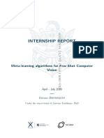 Internship Report: Meta-Learning Algorithms For Few-Shot Computer Vision