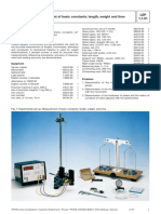 Measurement of Basic Constants (Length, Weight & Time)