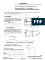 La Torsion Simple (Cours Bac)