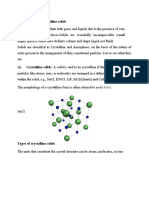 Amorphous and Crystalline Solids