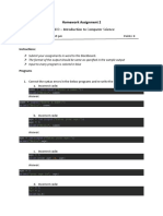 CIS 100 - Introduction To Computer Science: Homework Assignment 2