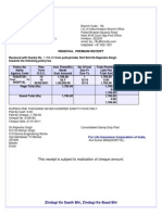 Renewal Premium Receipt: This Receipt Is Subject To Realisation of Cheque Amount