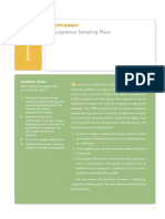 Acceptance Sampling Plans: Supplement