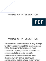 Modes of Intervention