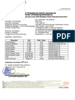 (Certificate of Sampling and Analysis) : Sertifikat Pengambilan Sampel Dan Analisa