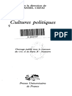 Cultures Politiques: Sous La Direction de Daniel Cefaï