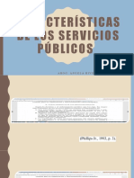 Características de Los Servicios Públicos