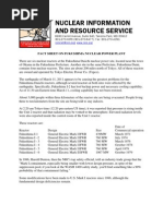 NIRS Fact Sheet On Fukushima Nuclear Power Plant