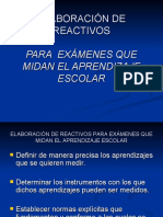 Elaboración de Reactivos