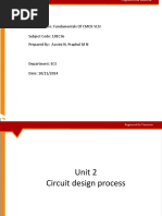 Subject Name: Fundamentals of CMOS VLSI Subject Code: 10EC56 Prepared By: Aswini N, Praphul M N