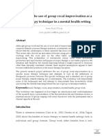 Chapter 9. The Use of Group Vocal Improvisation As A Music Therapy Technique in A Mental Health Setting