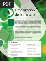 Organización de La Materia: Contenidos