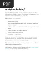 Workplace Bullying?: 60 Million Working People