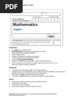 1MA1 Higher Themed Papers: Angles: Instructions Fill in The Boxes at The Top of This Page With Your Name