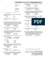 Mathematics Review Class 2019 - UNC - CEA - PICE-UNC Student Chapter - Differential Calculus: Pre-Test