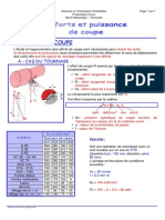 Efforts Et Puisance de Coupe