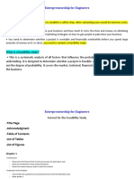 Format For The Feasibility Study