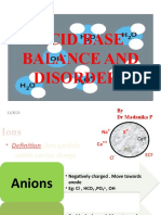 Acid Base Balance and Disorders (Recovered) Final