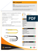 Inspection Form: Lanyard: Frequency of Inspection in The Following Categories: Look at