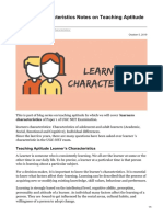 Learners Characteristics Notes On Teaching Aptitude (2019 Updated)