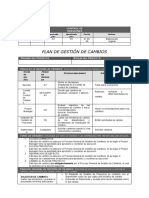 Plan de Gestión de Cambios