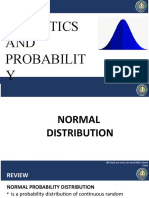 Statistics AND Probabilit Y: WEEK 3 Day 1