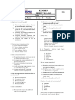 Examen Bimestral de Segundo de Secundaria