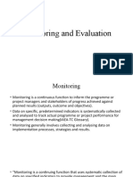 Monitoring and Evaluation