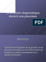 3-Orientation Diagnostique Devant Une Pleurésie