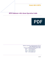 RPM Indicator With Alarm Operation Guide: User's Manual Model 409-S RPM