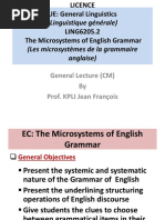 288 Licence l3 Les Microsystemes de La Grammaire Anglaise