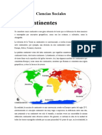 Ciencias Sociales Los Continentes